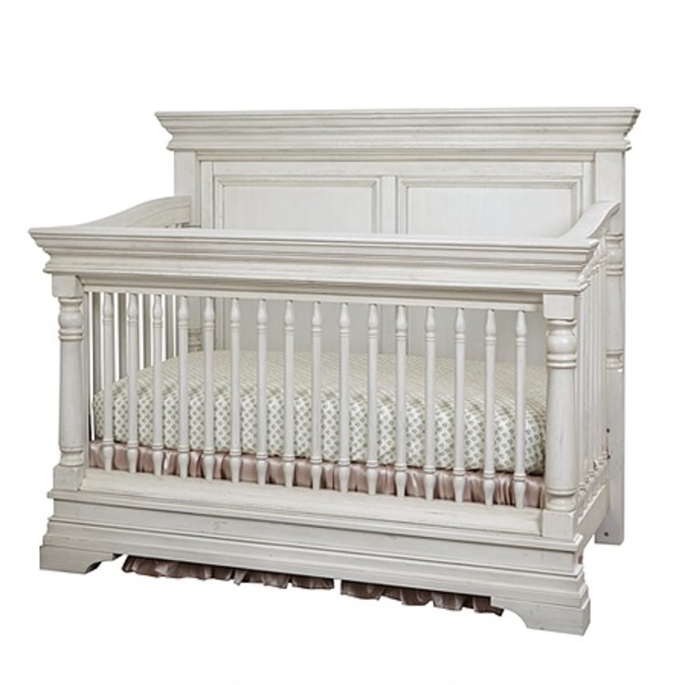 rustic white crib