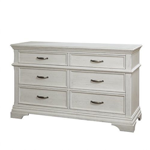 STELLA BABY AND CHILD Stella Baby and Child Kerrigan 6-Drawer Double Dresser in Rustic White STELLA BABY AND CHILD Stella Baby and Child Kerrigan 6-Drawer Double Dresser in Rustic White