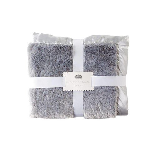 MUDPIE Grey Chenille Blanket MUDPIE Grey Chenille Blanket