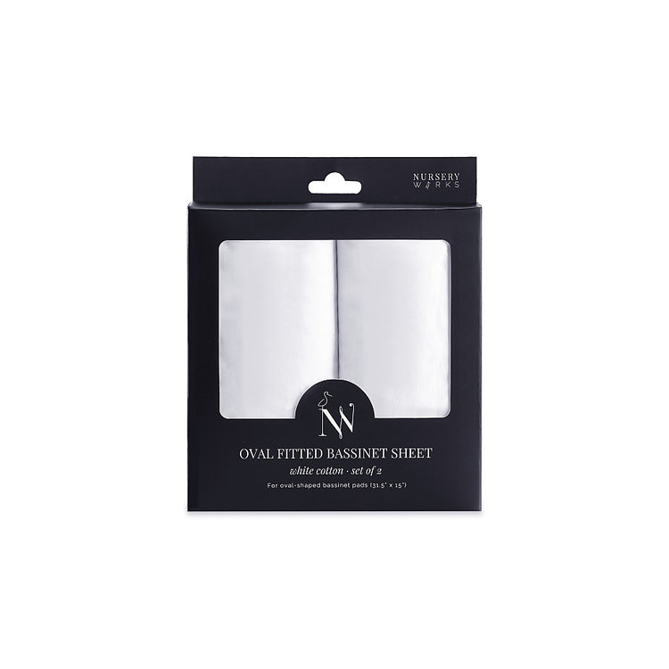 white bassinet sheets