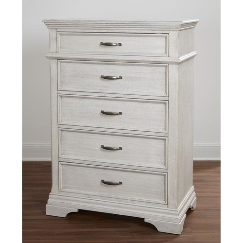 STELLA BABY AND CHILD Stella Baby and Child Kerrigan 5-Drawer Chest in Rustic White STELLA BABY AND CHILD Stella Baby and Child Kerrigan 5-Drawer Chest in Rustic White