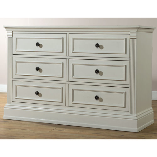 STELLA BABY AND CHILD Stella Baby and Child Trinity 6-Drawer Dresser in Belgium Cream STELLA BABY AND CHILD Stella Baby and Child Trinity 6-Drawer Dresser in Belgium Cream