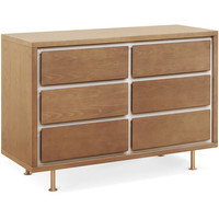 Nursery Works Novella 6-Drawer Double Dresser Stained Ash/Ivory Finish