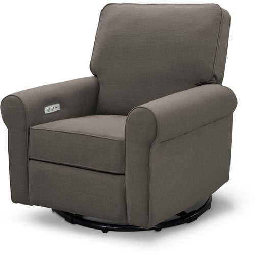 FRANKLIN & BEN Franklin & Ben Monroe Pillowback Power Recliner in Stone Grey Linen FRANKLIN & BEN Franklin & Ben Monroe Pillowback Power Recliner in Stone Grey Linen