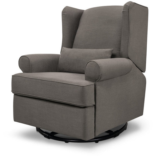 FRANKLIN & BEN Franklin & Ben Tahoma Wingback Recliner in Stone Grey Linen FRANKLIN & BEN Franklin & Ben Tahoma Wingback Recliner in Stone Grey Linen