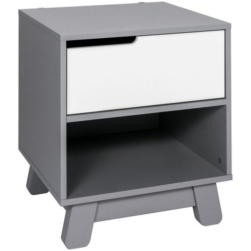 BABYLETTO Babyletto Hudson Nightstand with USB Port in Grey and White BABYLETTO Babyletto Hudson Nightstand with USB Port in Grey and White
