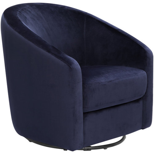 BABYLETTO Babyletto Madison Swivel Glider in Navy Blue Microsuede BABYLETTO Babyletto Madison Swivel Glider in Navy Blue Microsuede