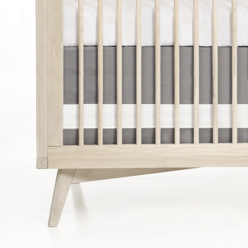 OILO Oilo Crib Skirt Stone OILO Oilo Crib Skirt Stone