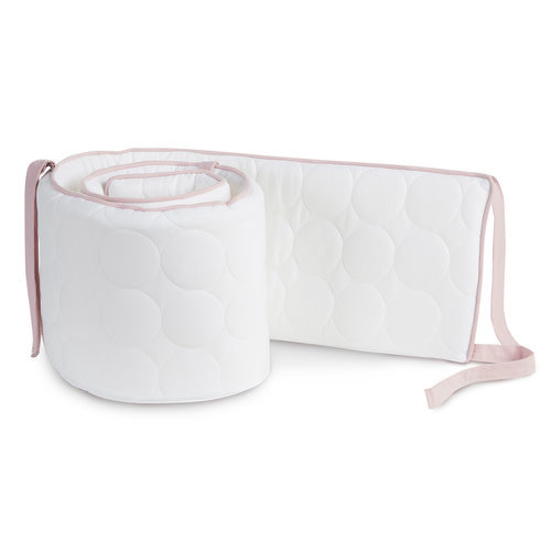 Oilo Studio Bumper - Blush Piping and Ties Oilo Studio Bumper - Blush Piping and Ties