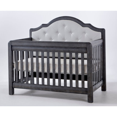 PALI Pali Cristallo Forever Crib in Granite with Grey Vinyl PALI Pali Cristallo Forever Crib in Granite with Grey Vinyl
