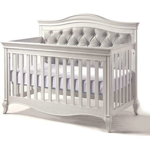 PALI Pali Diamante Forever Crib Vintage White with Grey Vinyl PALI Pali Diamante Forever Crib Vintage White with Grey Vinyl