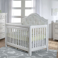 Pali Cristallo Forever Crib in Vintage White with White Vinyl