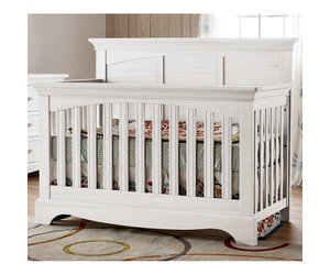 white vintage crib