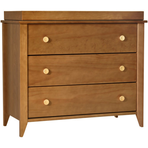 BABYLETTO Babyletto Sprout 3-Drawer Changer Dresser in Chestnut and Natural Finish BABYLETTO Babyletto Sprout 3-Drawer Changer Dresser in Chestnut and Natural Finish