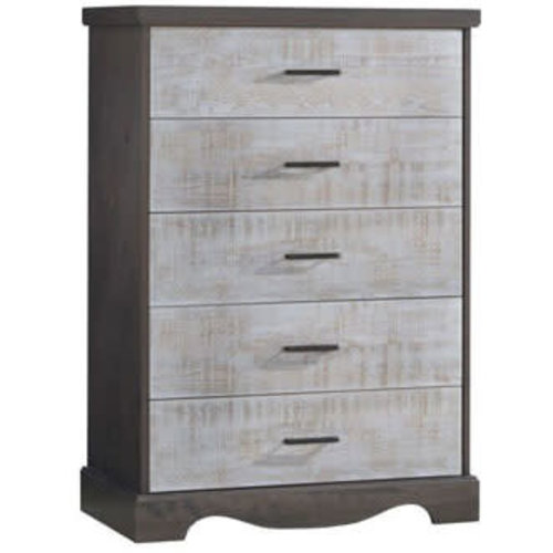 NEST Nest Matisse 5-Drawer Tall Dresser in Grigio / White Bark NEST Nest Matisse 5-Drawer Tall Dresser in Grigio / White Bark