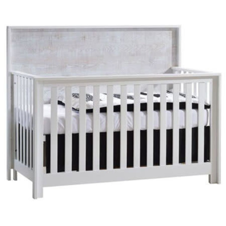 Nest Vibe Convertible Crib White White Bark Bellini Baby And