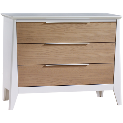NEST Nest Flexx 3-Drawer Dresser in White/Natural Wheat NEST Nest Flexx 3-Drawer Dresser in White/Natural Wheat
