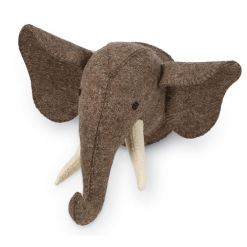 MUDPIE Felt mini Safari Wall Mount-Elephant MUDPIE Felt mini Safari Wall Mount-Elephant