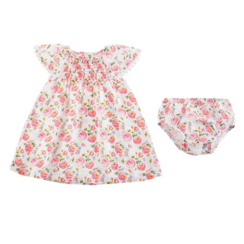 MUDPIE Swirl Floral Smocked Dress MUDPIE Swirl Floral Smocked Dress