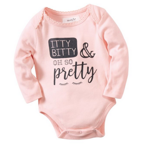 MUDPIE Itty Bitty Girl Crawler 0-6M MUDPIE Itty Bitty Girl Crawler 0-6M