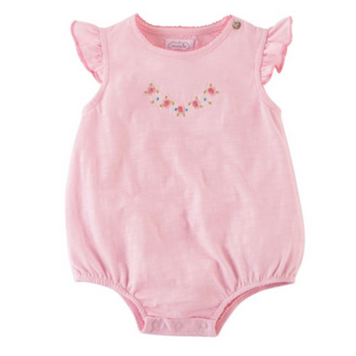 MUDPIE Pink Rose Emb Crawler MUDPIE Pink Rose Emb Crawler