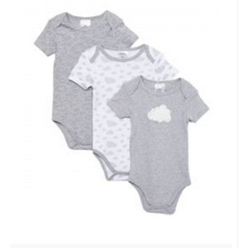 Rose Textiles 3pk. Heather Bodysuit Grey Rose Textiles 3pk. Heather Bodysuit Grey