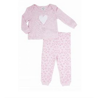 Rose Textiles 2 piece Heather Star PJ Set Pink 18 months