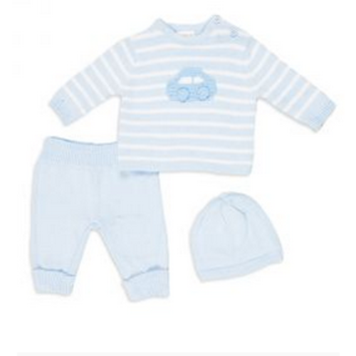 Rose Textiles Rose Textiles Blue Strip Car Sweater Rose Textiles Rose Textiles Blue Strip Car Sweater