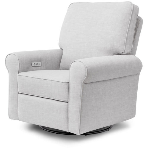 FRANKLIN & BEN Franklin & Ben Monroe Pillowback Power Recliner in Light Grey Tweed FRANKLIN & BEN Franklin & Ben Monroe Pillowback Power Recliner in Light Grey Tweed