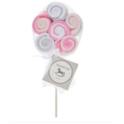 12 Pack Lollipop Washcloth: Pink 12 Pack Lollipop Washcloth: Pink