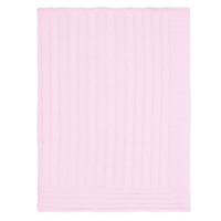 Cable-Knit Blanket - Pink