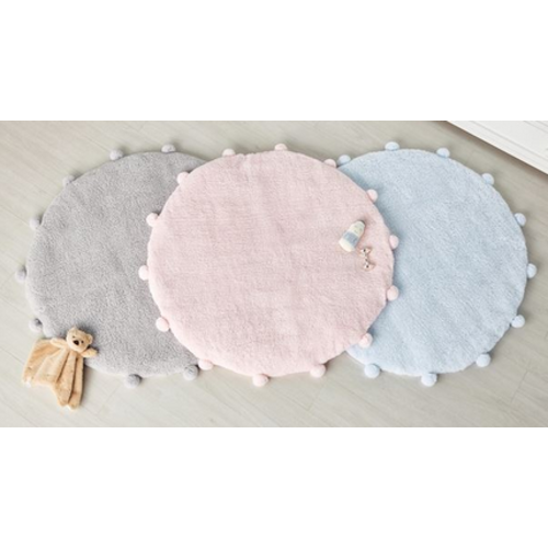 MUDPIE Mudpie Grey Pom Sherpa Play Mats MUDPIE Mudpie Grey Pom Sherpa Play Mats