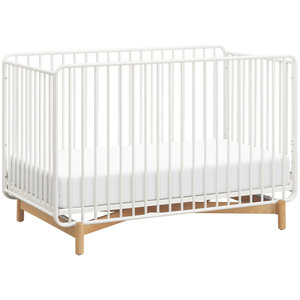 white metal cot