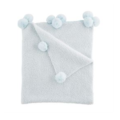MUDPIE Mudpie Blue Chenille Blanket MUDPIE Mudpie Blue Chenille Blanket
