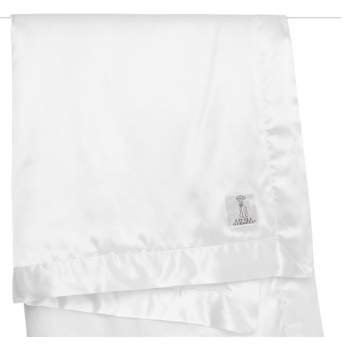 Little Giraffe Little Giraffe Chenille Satin Baby Blanket White 29"x35" Little Giraffe Little Giraffe Chenille Satin Baby Blanket White 29"x35"