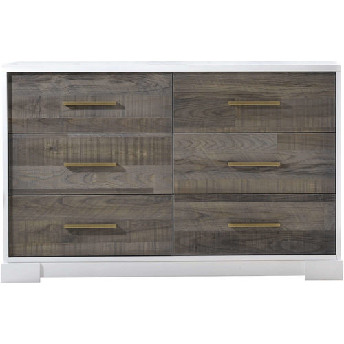 NEST Nest Vibe Double Dresser in White/Brown Bark NEST Nest Vibe Double Dresser in White/Brown Bark