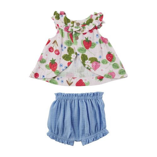 MUDPIE Mudpie Berry Patch Pinafore Set MUDPIE Mudpie Berry Patch Pinafore Set