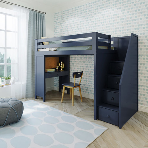 JACKPOT-DELUXE Jackpot Deluxe Brighton Staircase Loft Bed Study JACKPOT-DELUXE Jackpot Deluxe Brighton Staircase Loft Bed Study