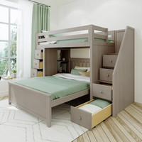 Jackpot Deluxe Oxford Staircase Loft Bed Storage + Twin Bed