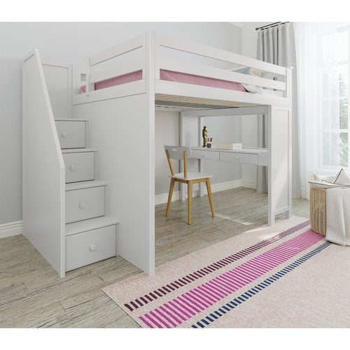 JACKPOT-DELUXE Jackpot Deluxe Fulham Full Size Loft with Staircase + Desk JACKPOT-DELUXE Jackpot Deluxe Fulham Full Size Loft with Staircase + Desk