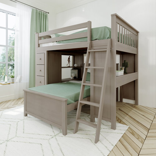 JACKPOT-DELUXE Jackpot Deluxe Mayfair Full over Twin L-Shape Bunk with Desk + Storage JACKPOT-DELUXE Jackpot Deluxe Mayfair Full over Twin L-Shape Bunk with Desk + Storage