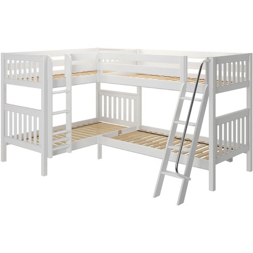 Maxtrix Twin XL Medium Corner Bunk with Straight Ladder and Angled Ladder Maxtrix Twin XL Medium Corner Bunk with Straight Ladder and Angled Ladder