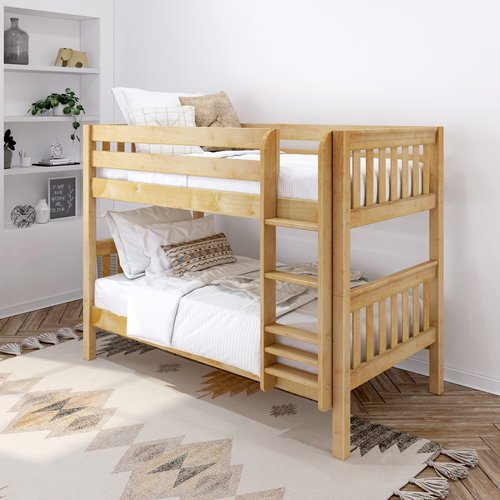 Maxtrix Twin XL Low Bunk Bed with Straight Ladder on Front Maxtrix Twin XL Low Bunk Bed with Straight Ladder on Front