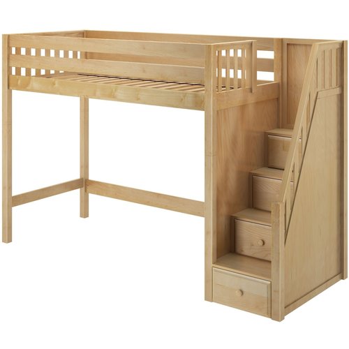 Maxtrix Twin XL High Loft Bed with Stairs Maxtrix Twin XL High Loft Bed with Stairs