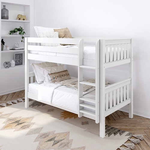 Maxtrix Twin Low Bunk Bed with Ladder Maxtrix Twin Low Bunk Bed with Ladder