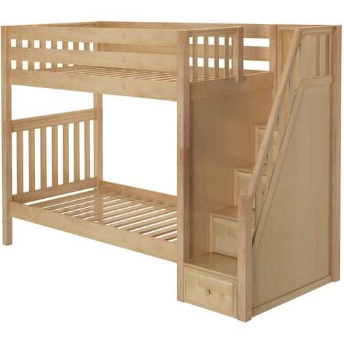 Maxtrix Twin High Bunk Bed with Stairs Maxtrix Twin High Bunk Bed with Stairs
