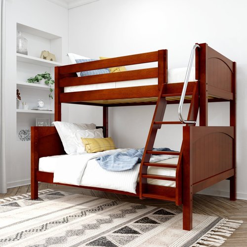 Maxtrix Twin over Full Medium Bunk Bed with Angled Ladder Maxtrix Twin over Full Medium Bunk Bed with Angled Ladder