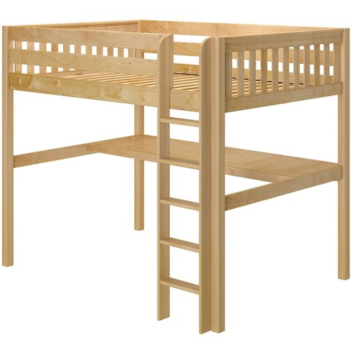 Maxtrix Full XL High Loft Bed with Straight Ladder and Long Desk Maxtrix Full XL High Loft Bed with Straight Ladder and Long Desk
