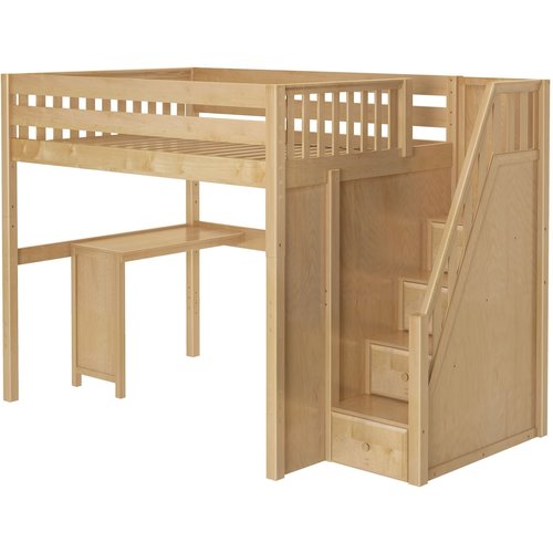 Maxtrix Full High Loft Bed with Stairs with Corner Desk Maxtrix Full High Loft Bed with Stairs with Corner Desk