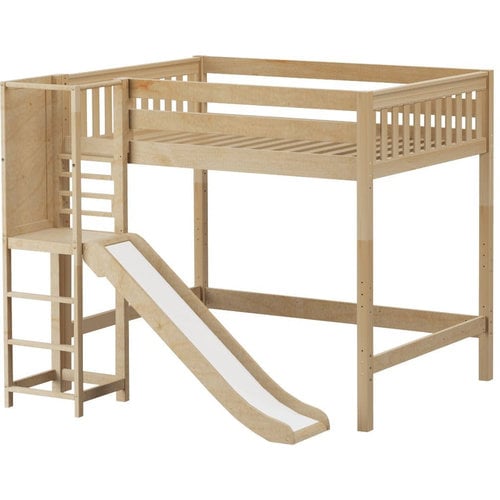 Maxtrix Full High Loft Bed with Slide Platform Maxtrix Full High Loft Bed with Slide Platform